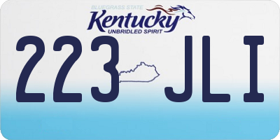 KY license plate 223JLI