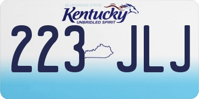 KY license plate 223JLJ