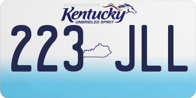 KY license plate 223JLL