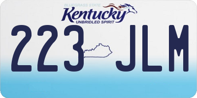 KY license plate 223JLM
