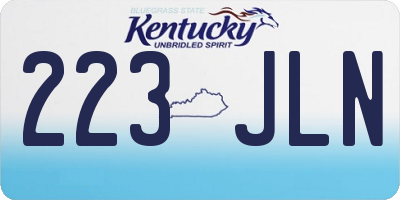 KY license plate 223JLN