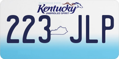 KY license plate 223JLP