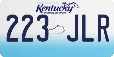 KY license plate 223JLR