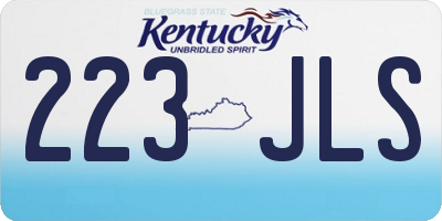 KY license plate 223JLS
