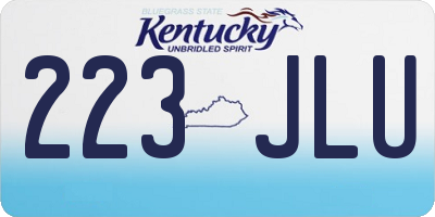 KY license plate 223JLU