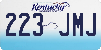 KY license plate 223JMJ