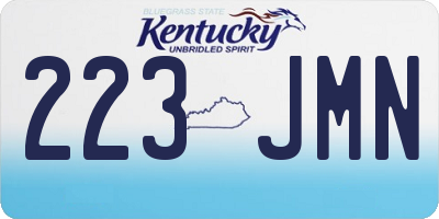 KY license plate 223JMN