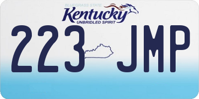 KY license plate 223JMP