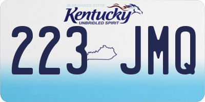 KY license plate 223JMQ
