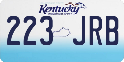 KY license plate 223JRB