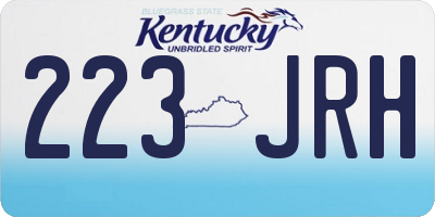 KY license plate 223JRH