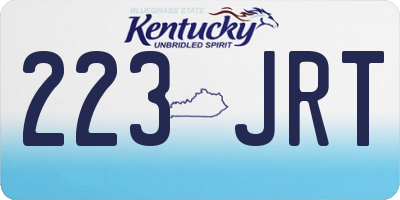 KY license plate 223JRT