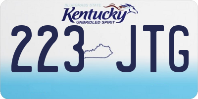 KY license plate 223JTG