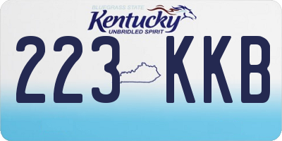 KY license plate 223KKB