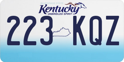 KY license plate 223KQZ