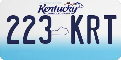 KY license plate 223KRT
