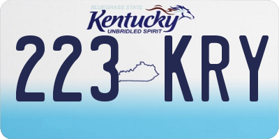 KY license plate 223KRY