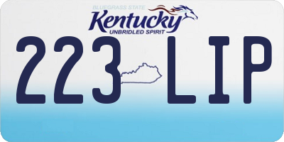 KY license plate 223LIP