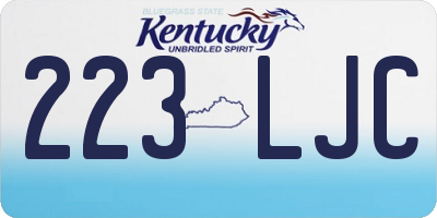 KY license plate 223LJC