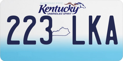 KY license plate 223LKA