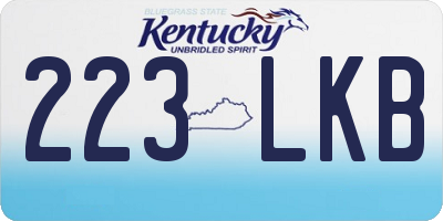 KY license plate 223LKB