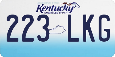 KY license plate 223LKG