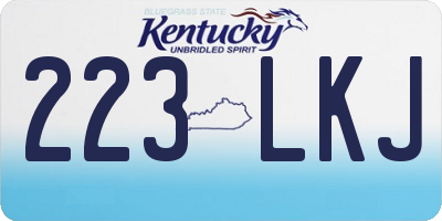 KY license plate 223LKJ