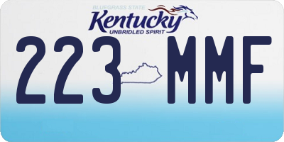 KY license plate 223MMF