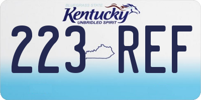 KY license plate 223REF