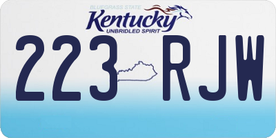 KY license plate 223RJW