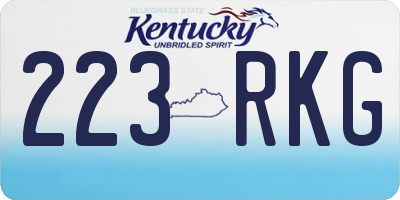 KY license plate 223RKG