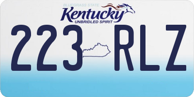 KY license plate 223RLZ