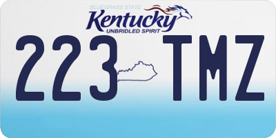 KY license plate 223TMZ
