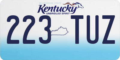 KY license plate 223TUZ