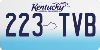 KY license plate 223TVB