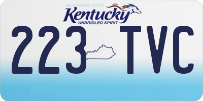 KY license plate 223TVC