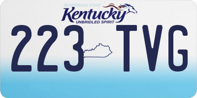 KY license plate 223TVG