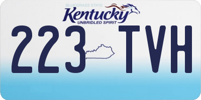 KY license plate 223TVH