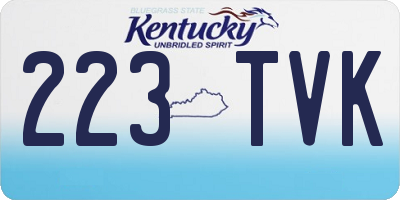 KY license plate 223TVK