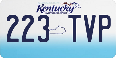 KY license plate 223TVP