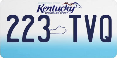 KY license plate 223TVQ
