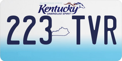 KY license plate 223TVR