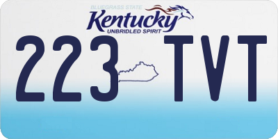 KY license plate 223TVT