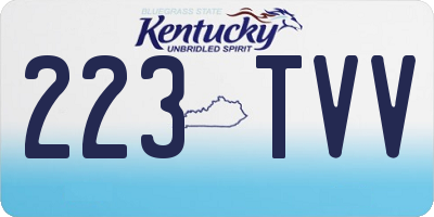KY license plate 223TVV