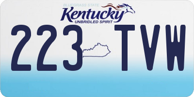 KY license plate 223TVW
