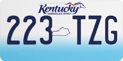 KY license plate 223TZG