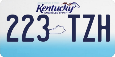 KY license plate 223TZH