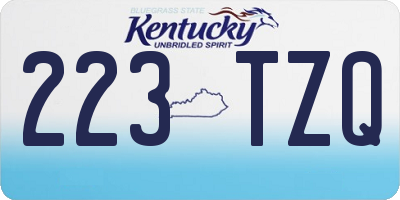 KY license plate 223TZQ
