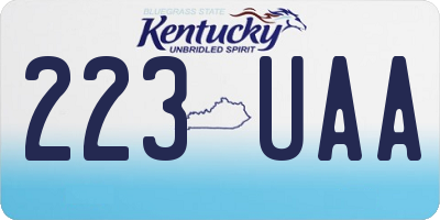 KY license plate 223UAA