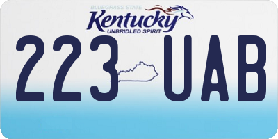 KY license plate 223UAB